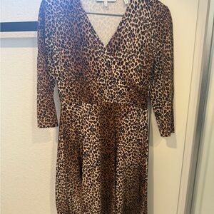 Lark & Ro Leopard Print Wrap Dress - 4
